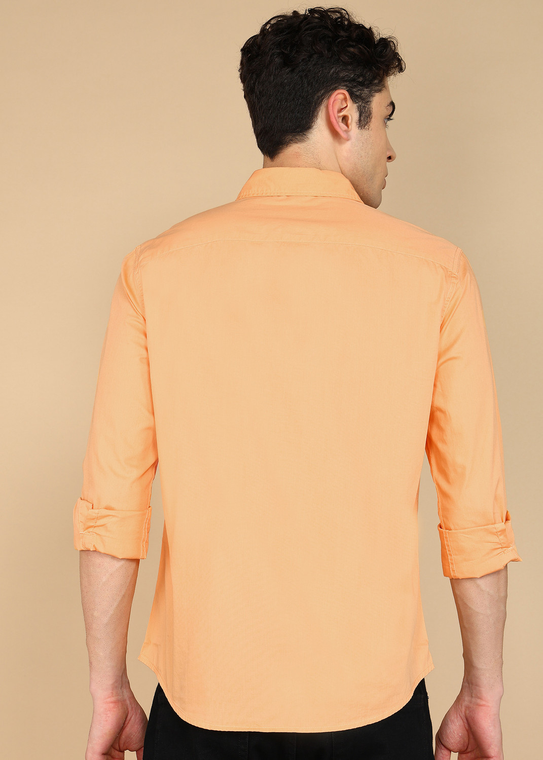 Image of LEVI'S Men Solid Casual Orange Shirt