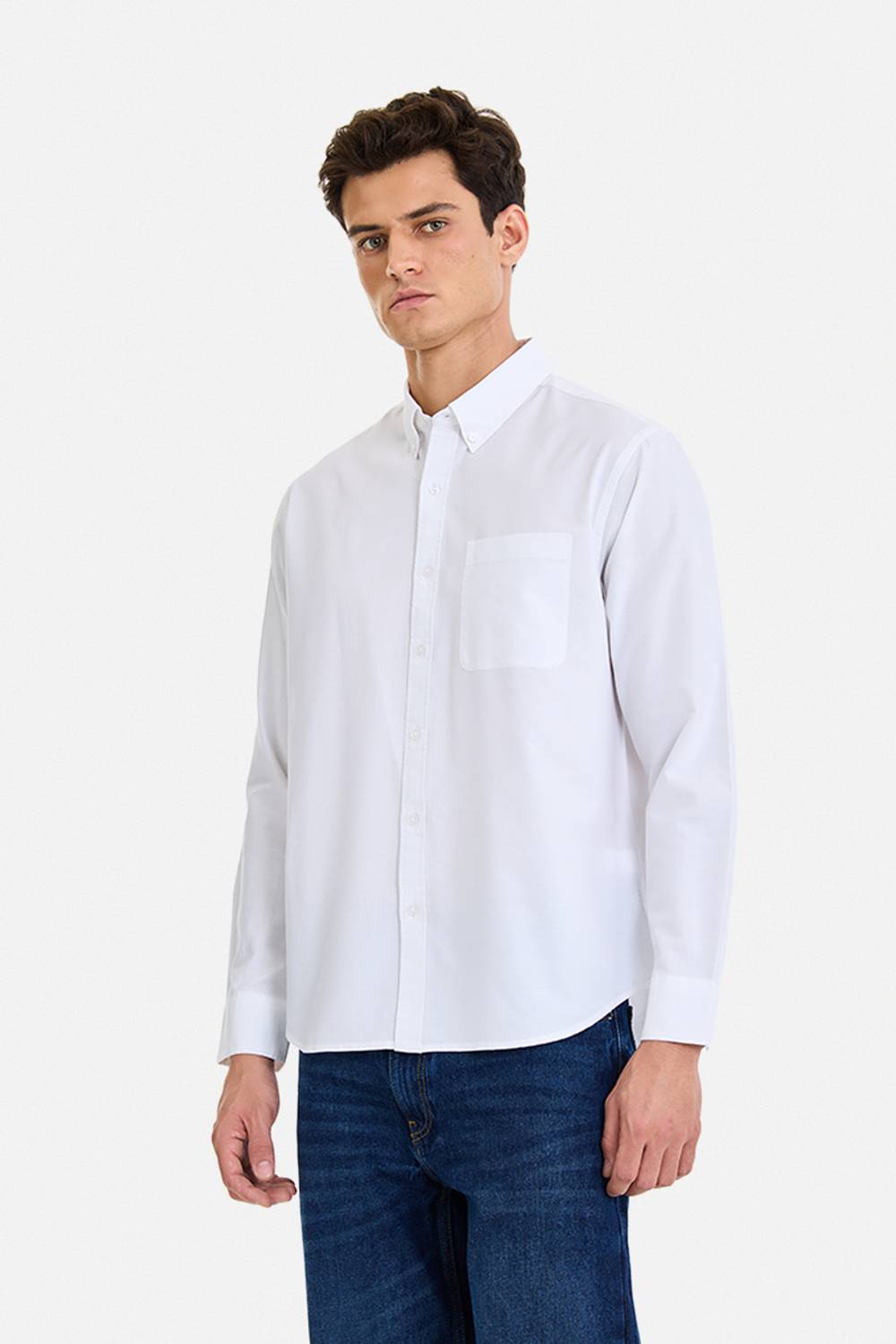 Snitch Men Solid Casual White Shirt - Image 4