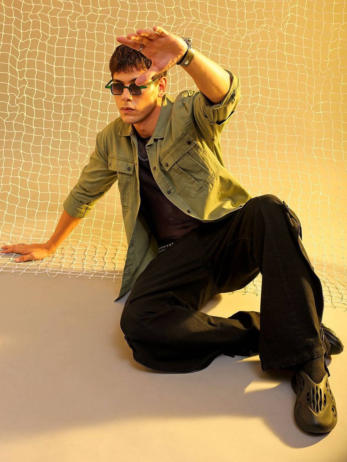The Indian Garage Co. Men Solid Casual Green Shirt - Image 4