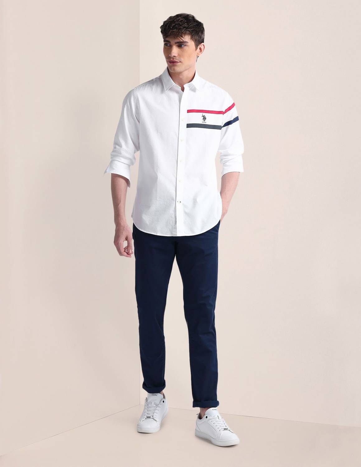 U.S. POLO ASSN. Men White Casual Shirt - Image 4