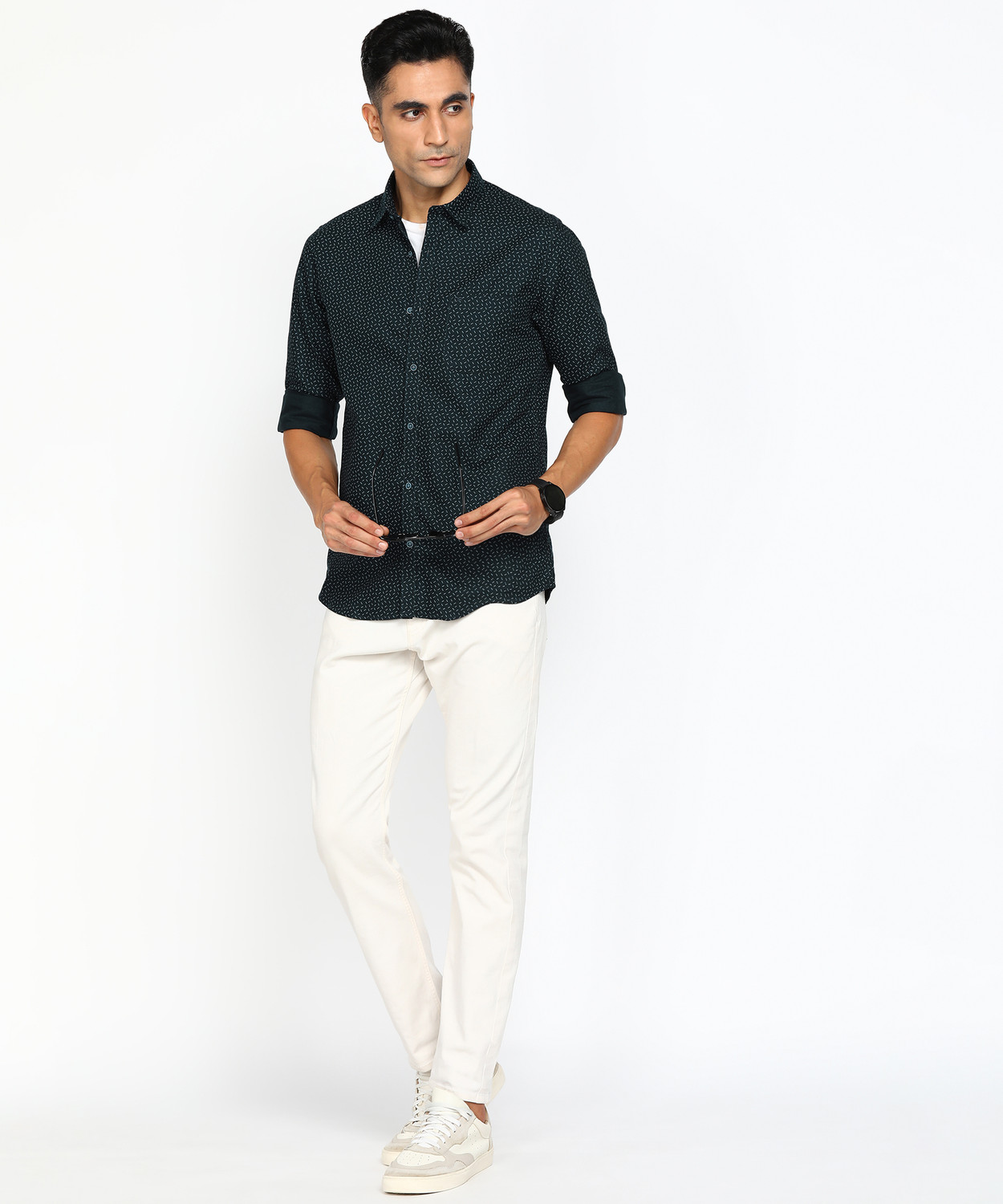 Image of PETER ENGLAND Men Printed Casual Multicolor Shirt