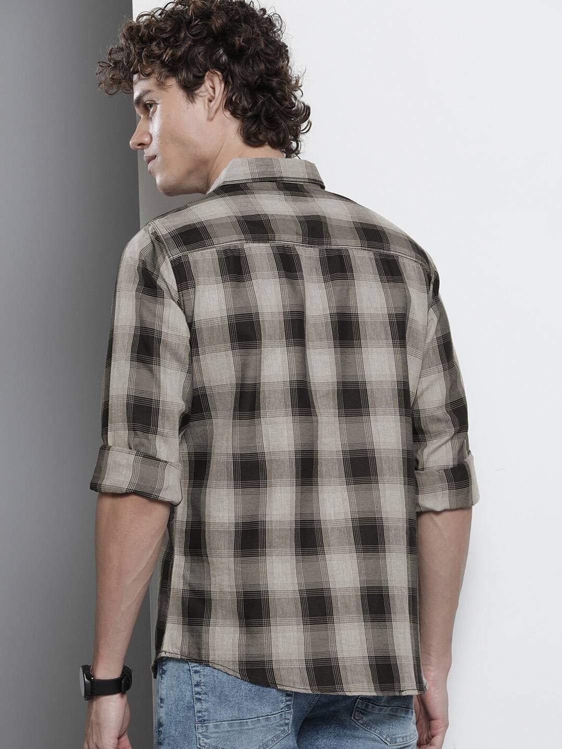 The Indian Garage Co. Men Black Checkered Shirt - Image 4