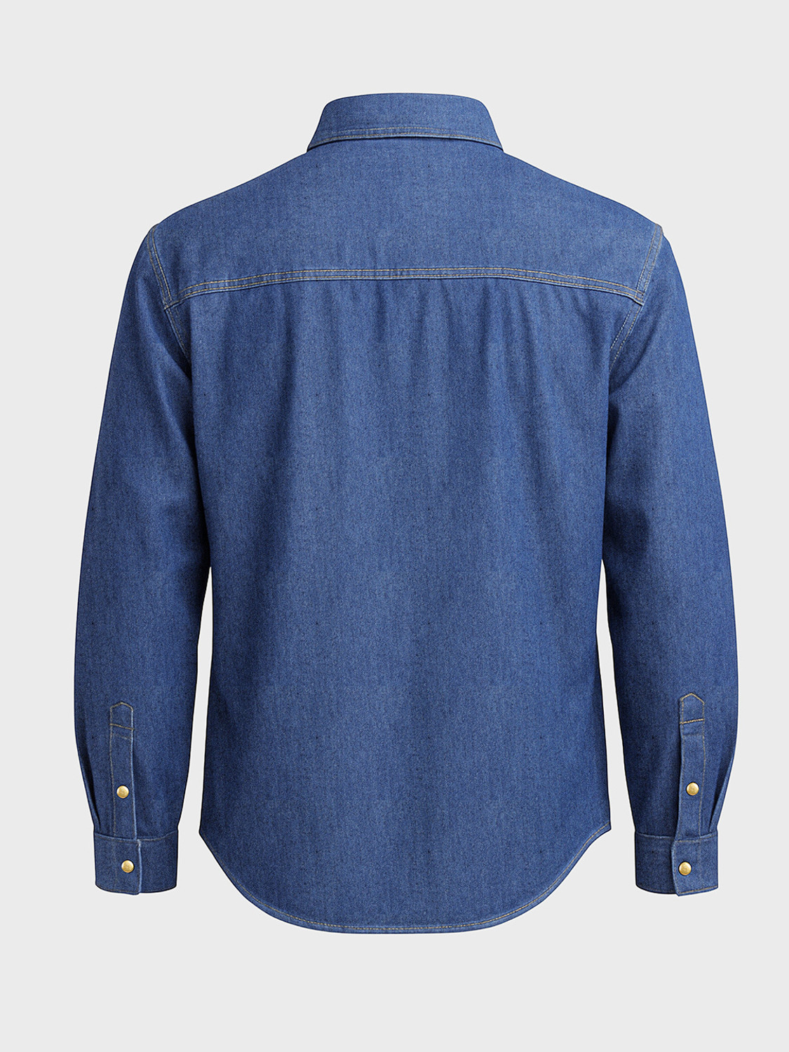 Image of The Indian Garage Co. Men Solid Casual Blue Shirt