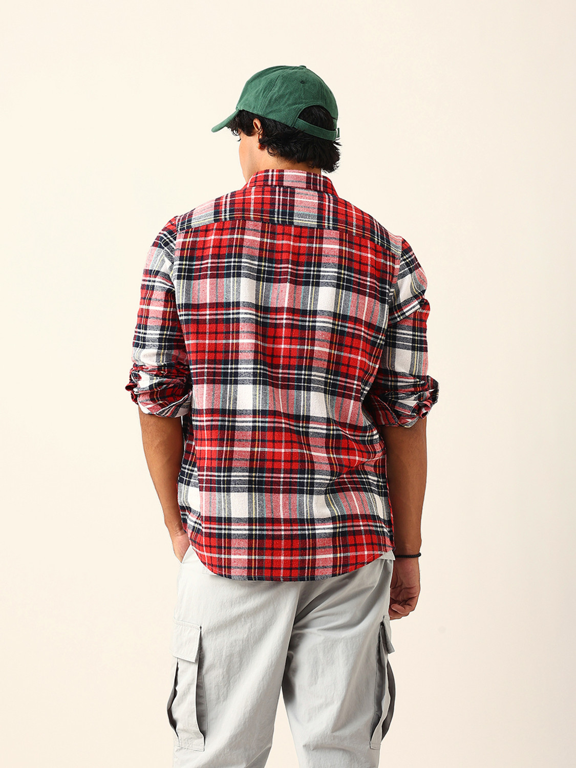 Image of THE BEAR HOUSE Men Checkered Casual Multicolor Shirt