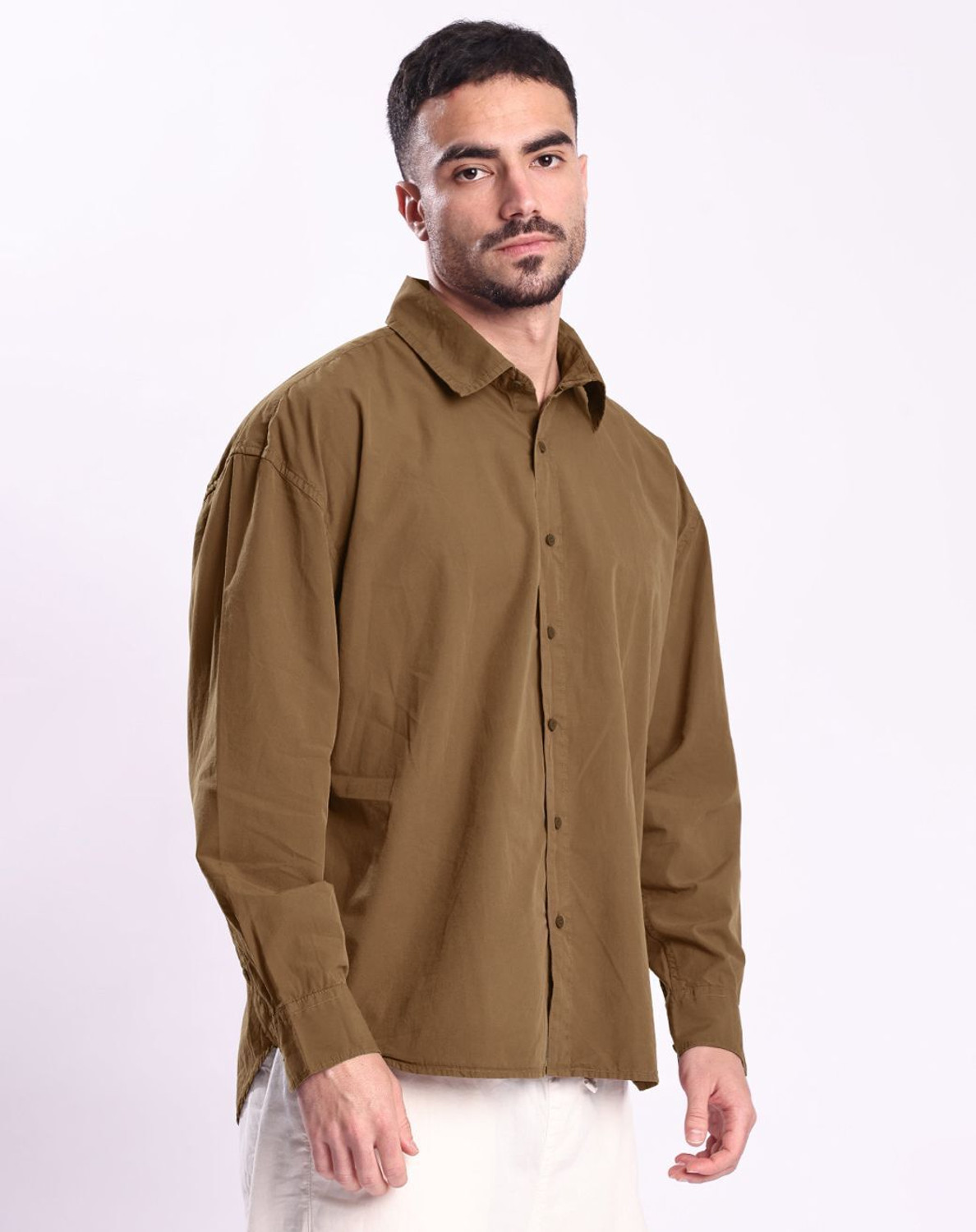 Image of Bene Kleed Men Printed Casual Brown Shirt