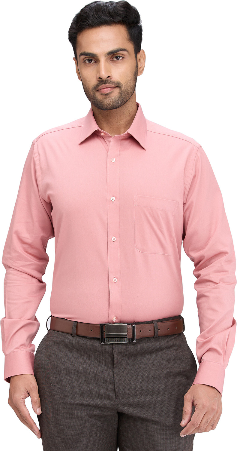 Image of Raymond Men Solid Formal Red Shirt