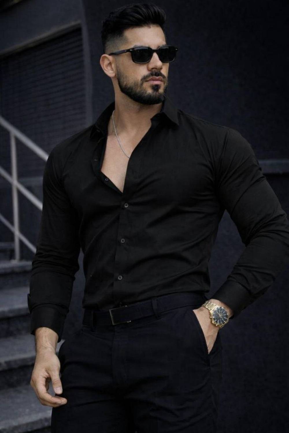 JCOSTA Men Black Casual Shirt - Image 3