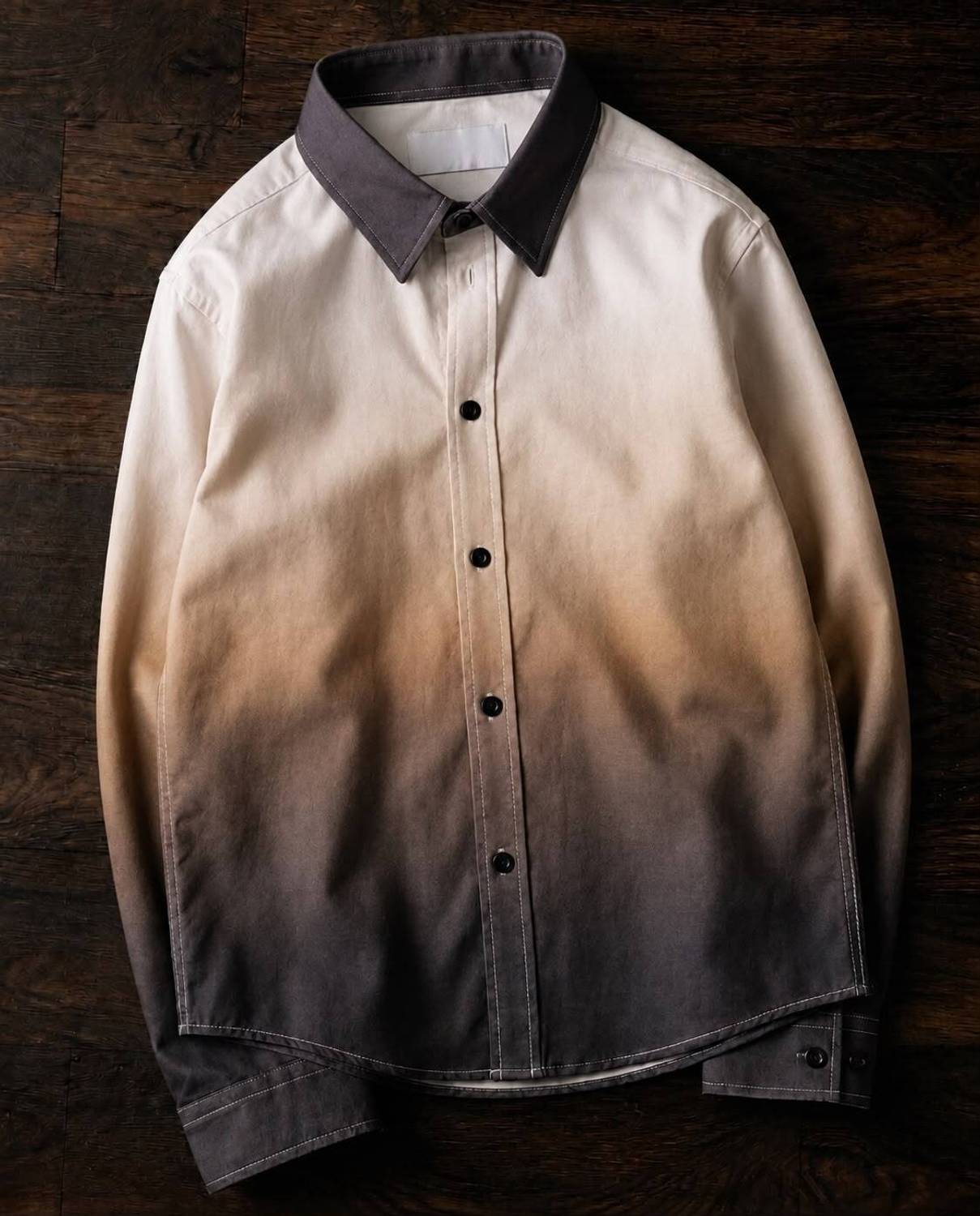 SECARO Men Dyed/Ombre Casual Multicolor Shirt - Image 1