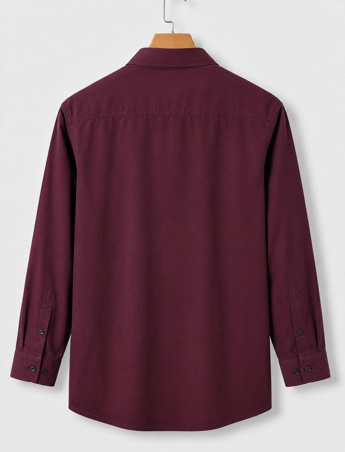 Image of LENUS Men Regular Fit Solid Ribbed Collar Casual Shirt
