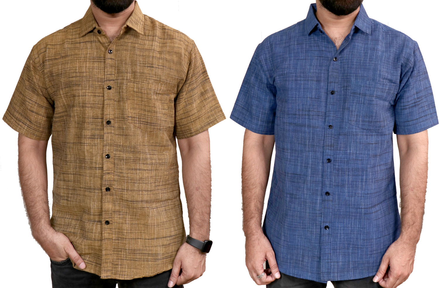 Image of Auzanoor Collection Men Self Design Casual Multicolor Shirt