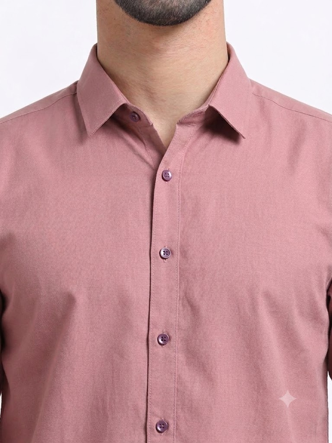 Image of VASTRAWEAR Men Solid Casual Pink Shirt
