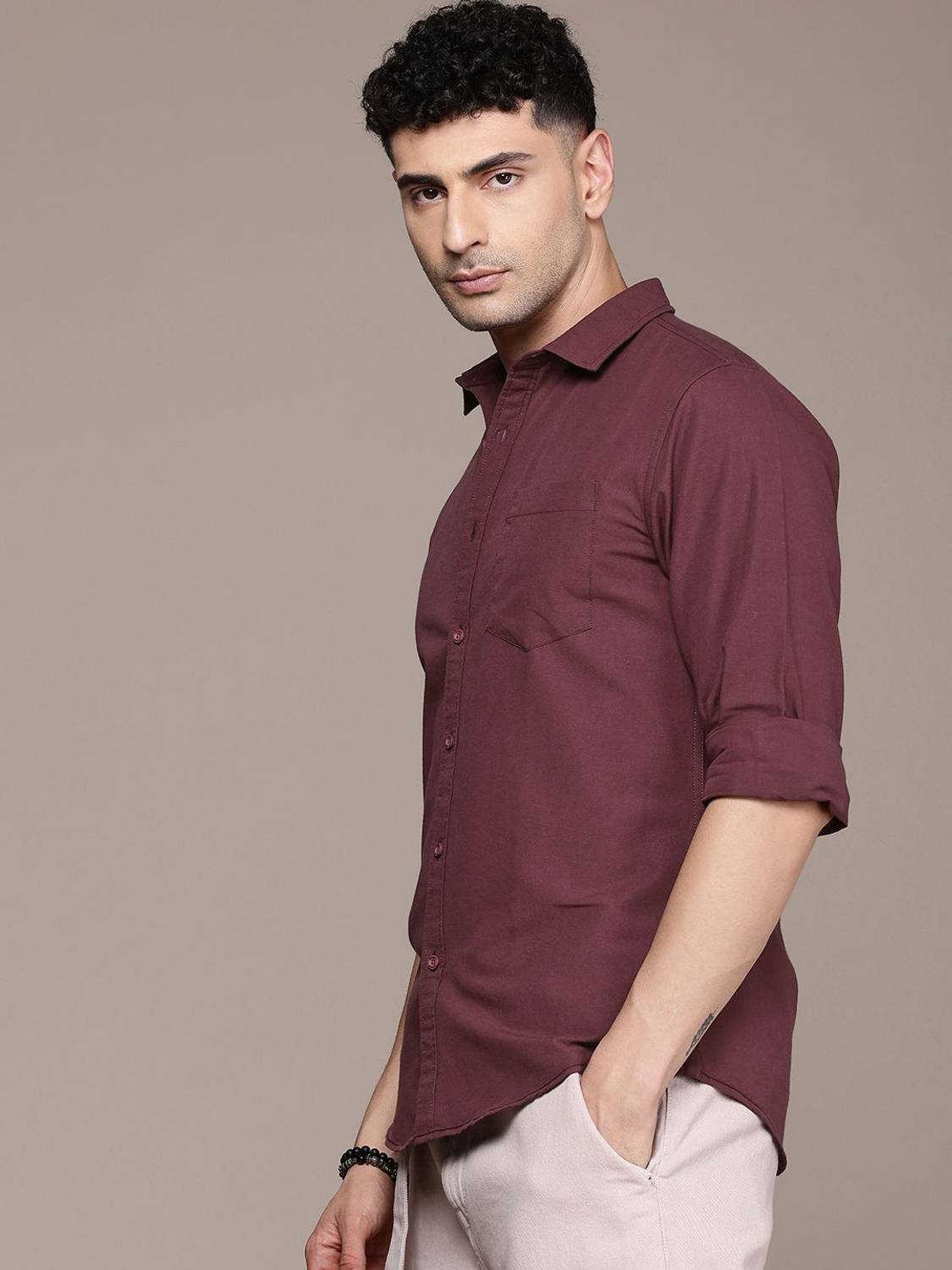 Roadster Men Maroon Casual Shirt - Image 5