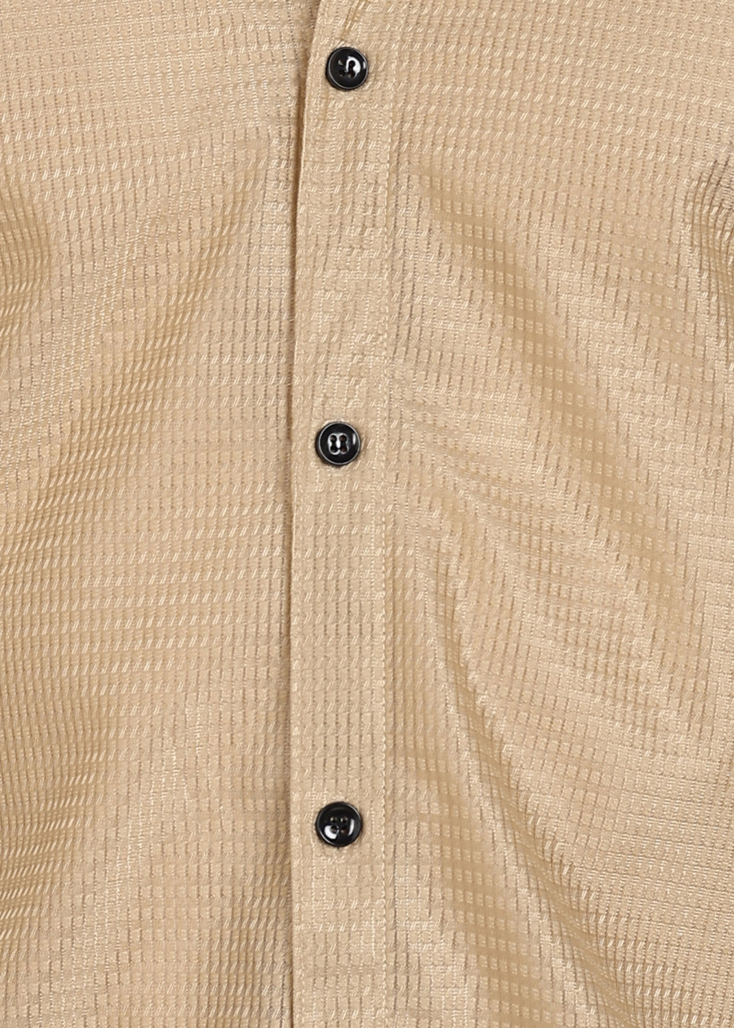 Image of GLOREN Men Solid Casual Beige Shirt
