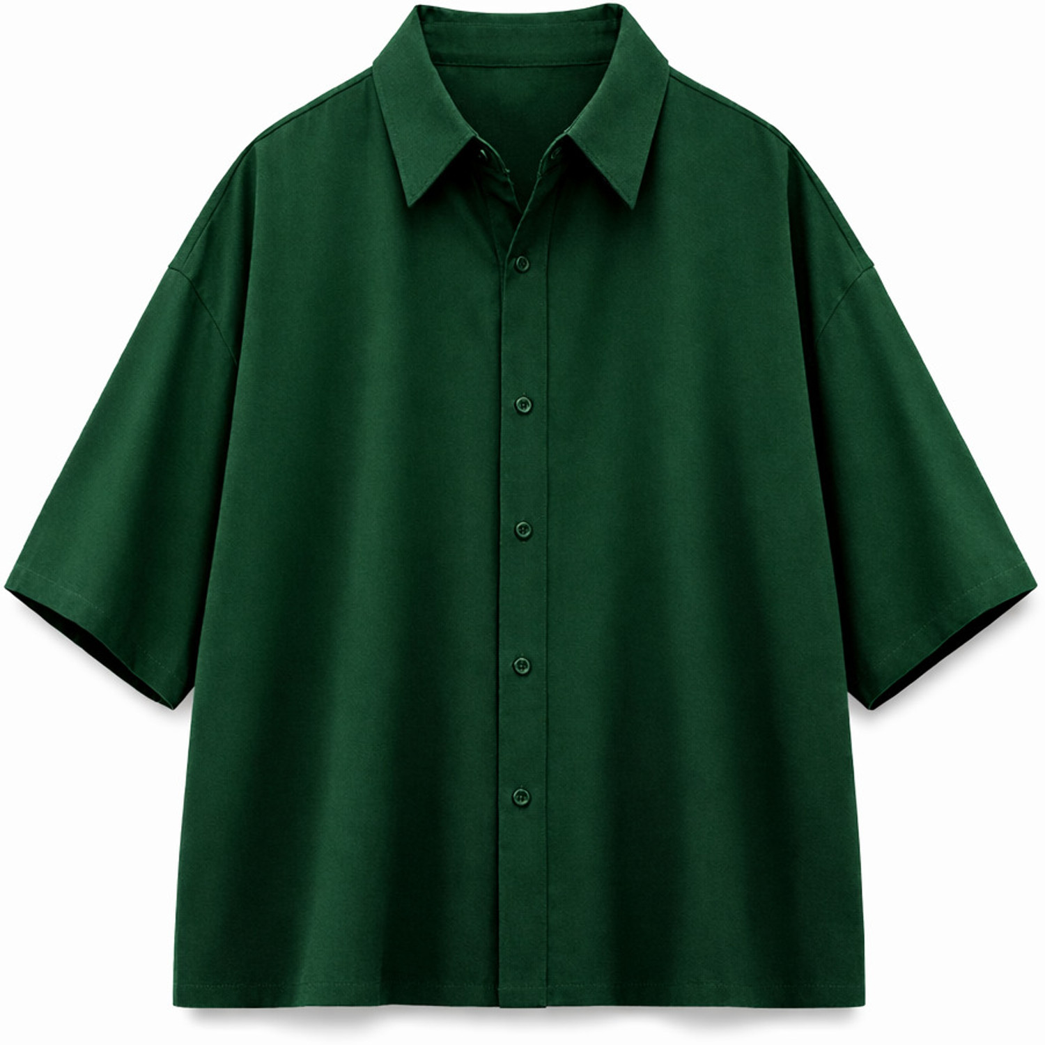 Image of SHABIB Men Solid Casual Green Shirt