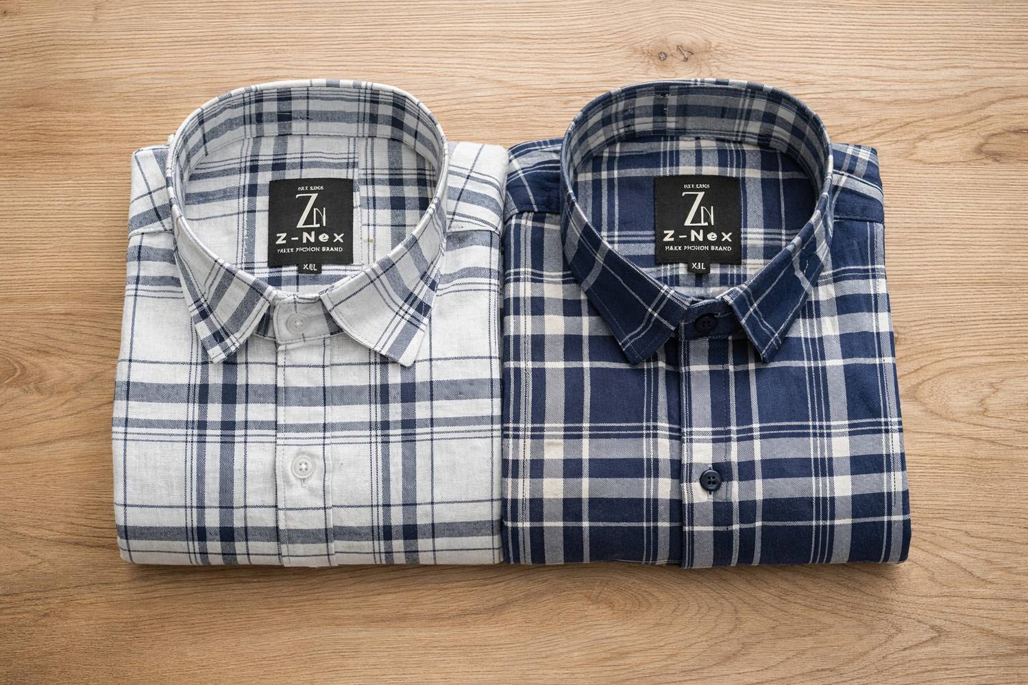 ckm.さま Z-NEX Men Checkered Casual Blue, White Shirt - Buy Z-NEX Men