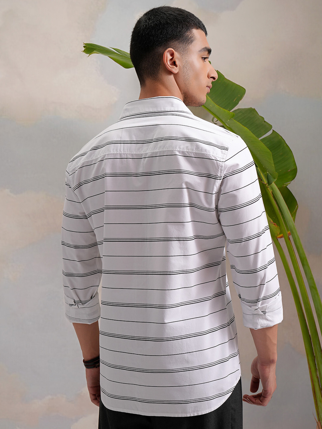 Image of HIGHLANDER Men Striped Formal Multicolor Shirt