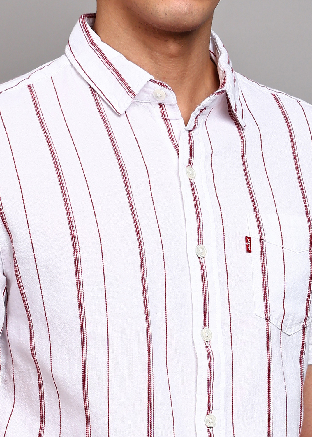 Image of LEVI'S Men Slim Fit Striped Casual Shirt
