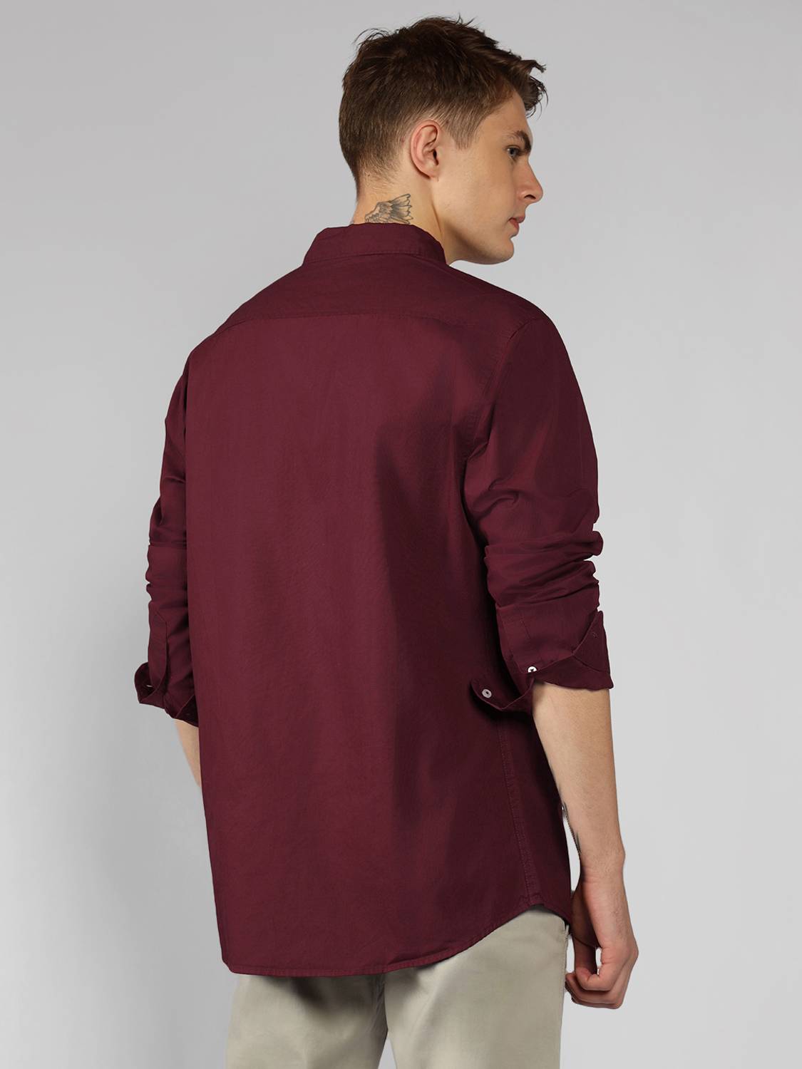 Dennis Lingo Men Maroon Shirt - Image 3