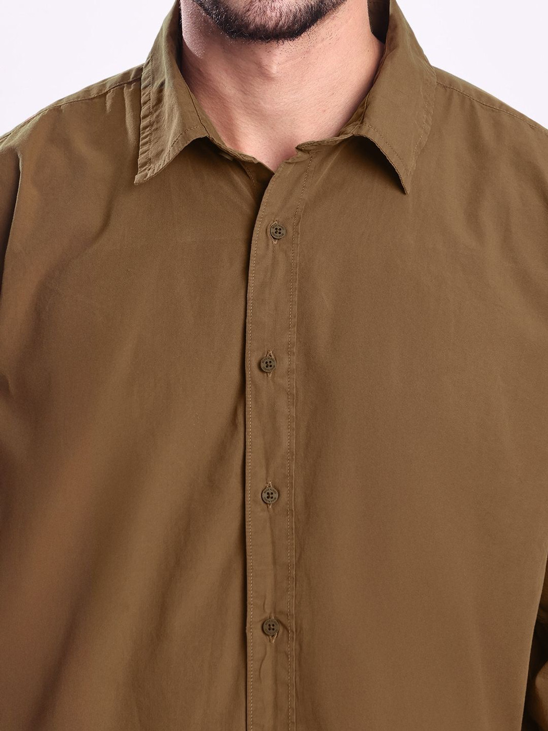 Image of Bene Kleed Men Printed Casual Brown Shirt