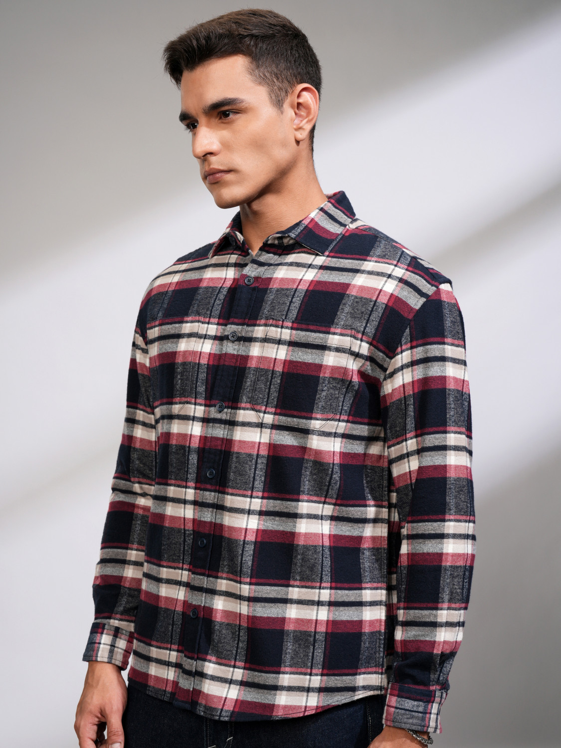 Image of HIGHLANDER Men Checkered Casual Multicolor Shirt