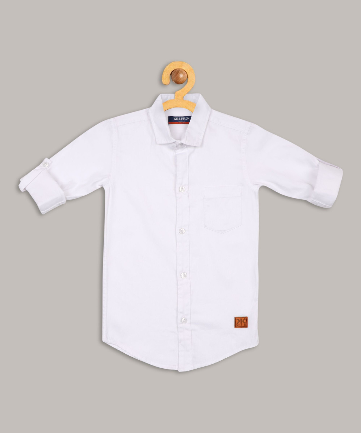 Image of KILLER Boys Solid Casual Blue Shirt