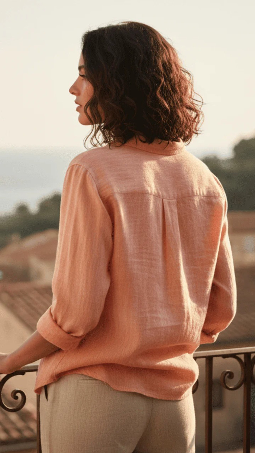Image of Lacely Women Printed Casual Pink Shirt