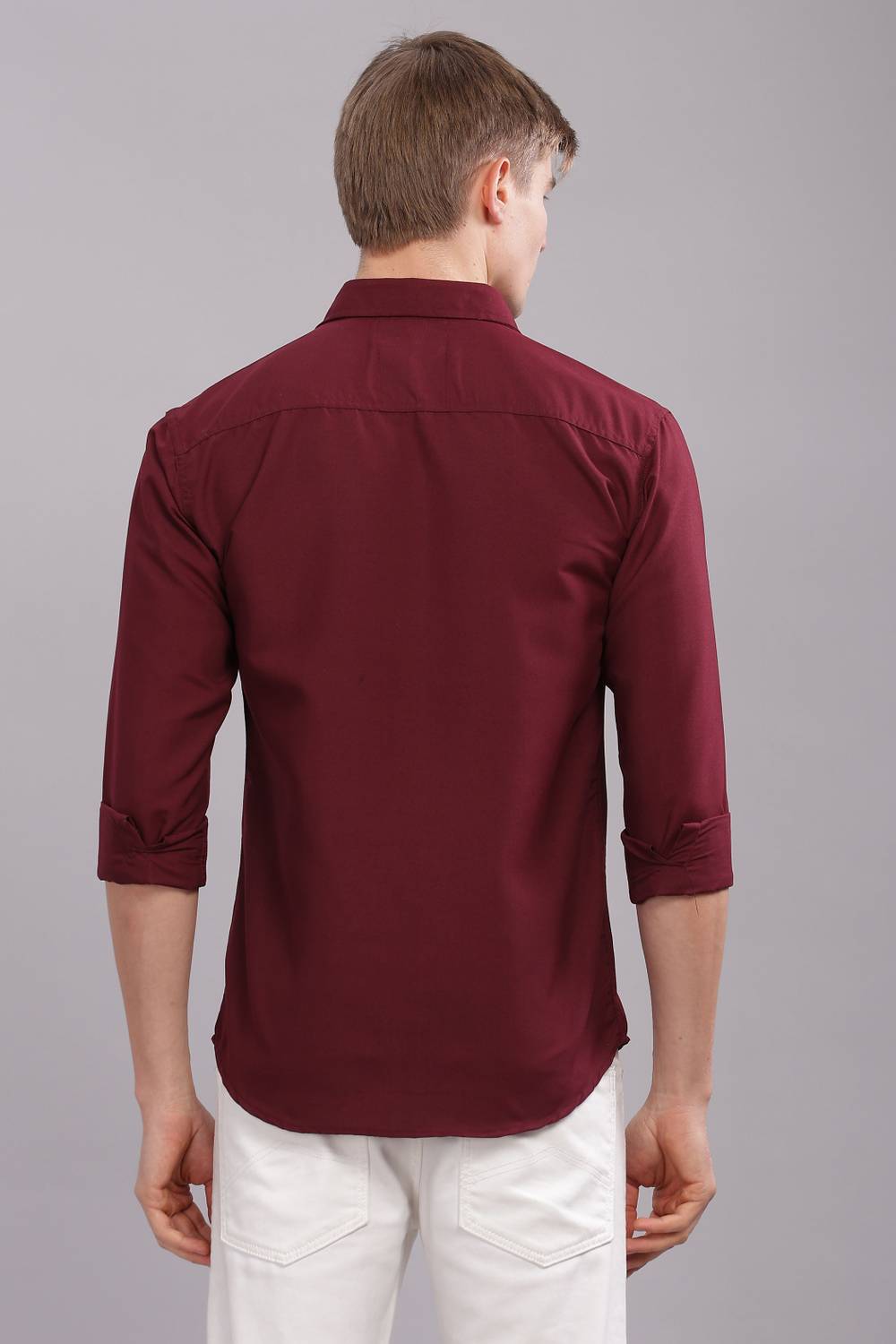 Uzmax Men Maroon Casual Shirt - Image 2