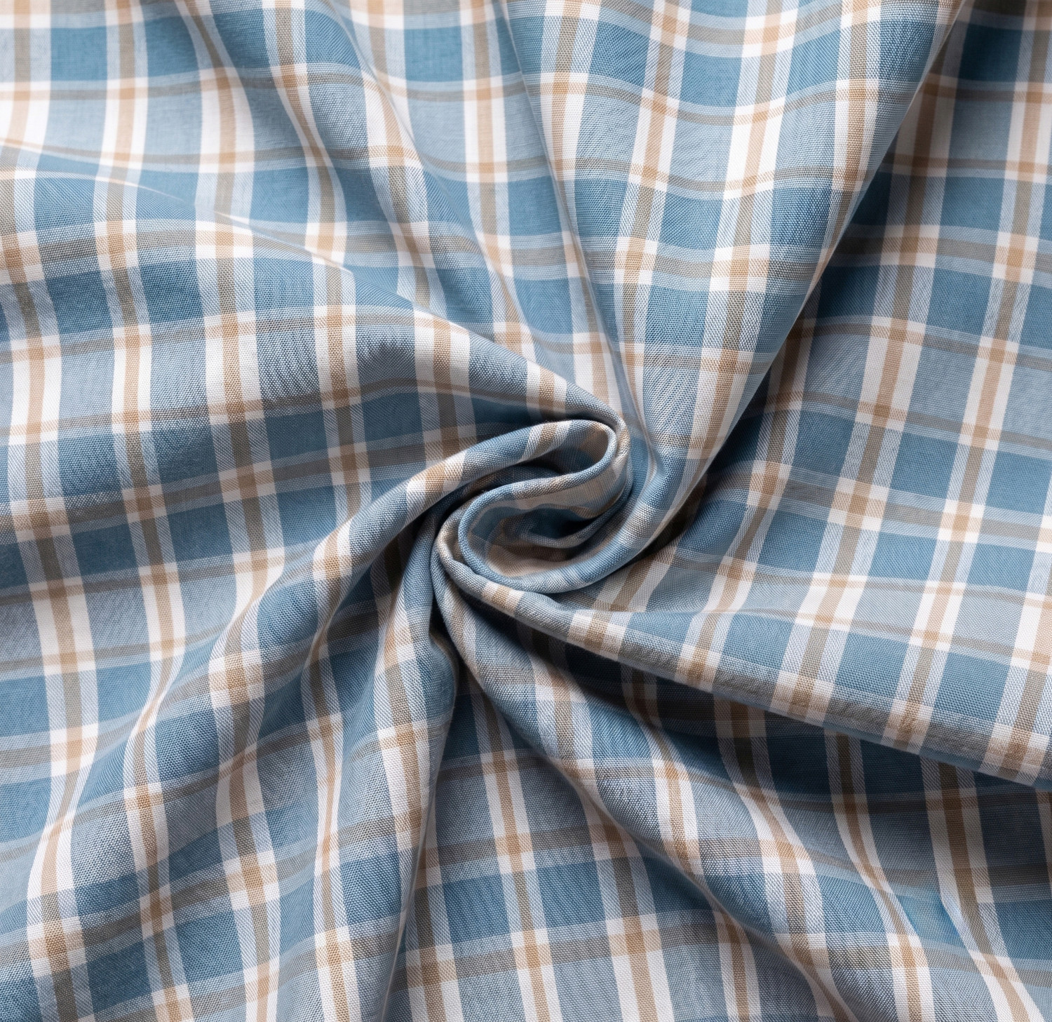 Image of CELLUX Men Checkered Casual Light Blue Shirt