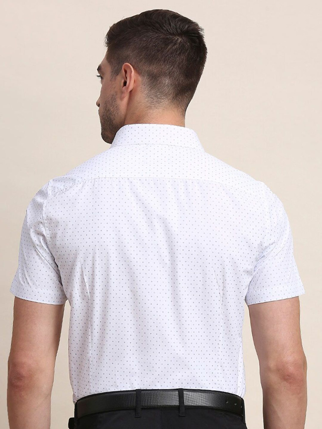 Image of INVICTUS Men Printed Formal White Shirt