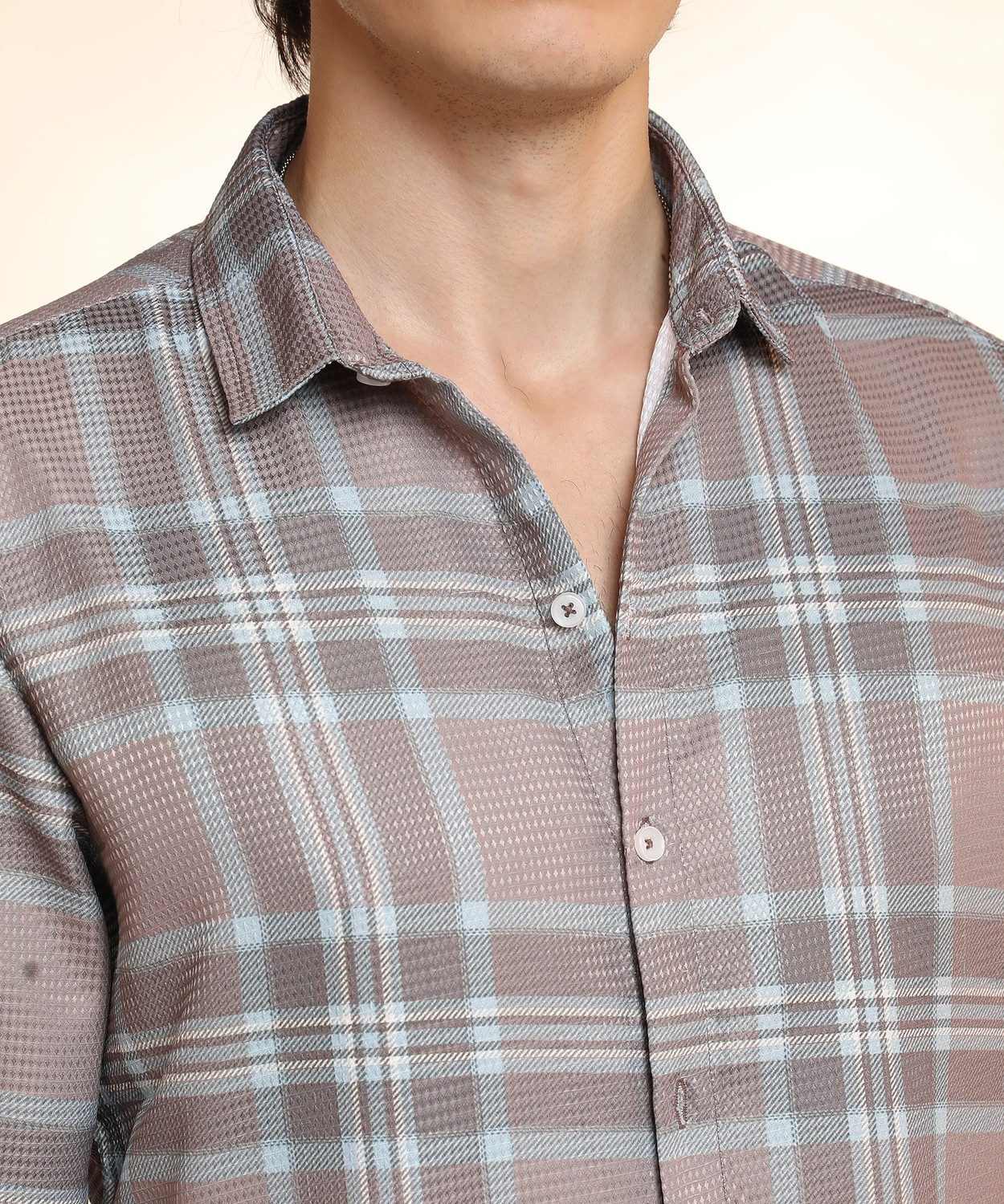 Image of CAMPUS SUTRA Men Self Design Casual Multicolor Shirt