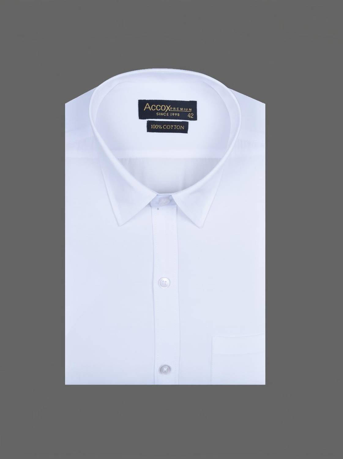 ACCOX Men Solid, Self Design Formal White Shirt