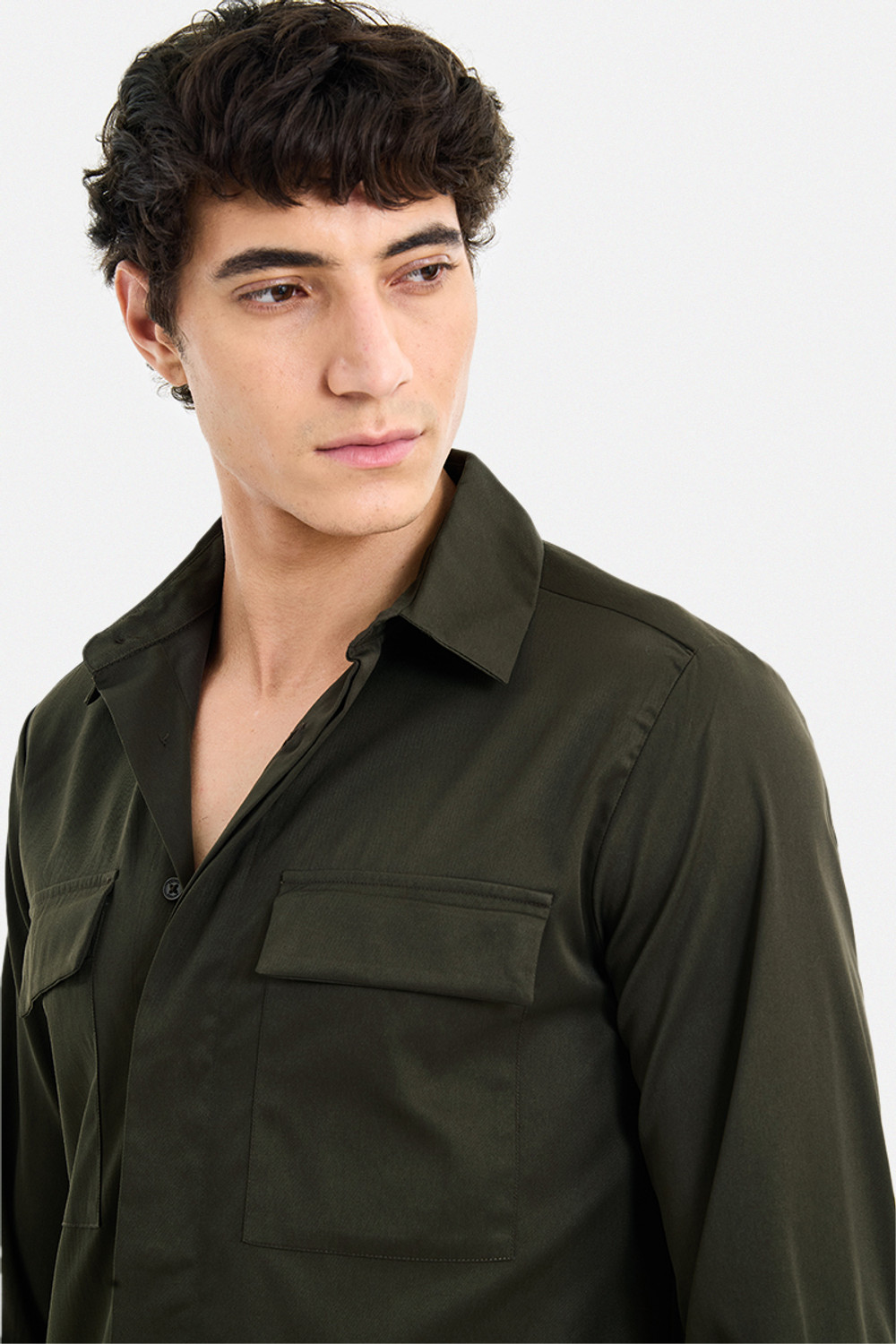 Image of Snitch Men Regular Fit Solid Spread Collar Casual Shirt