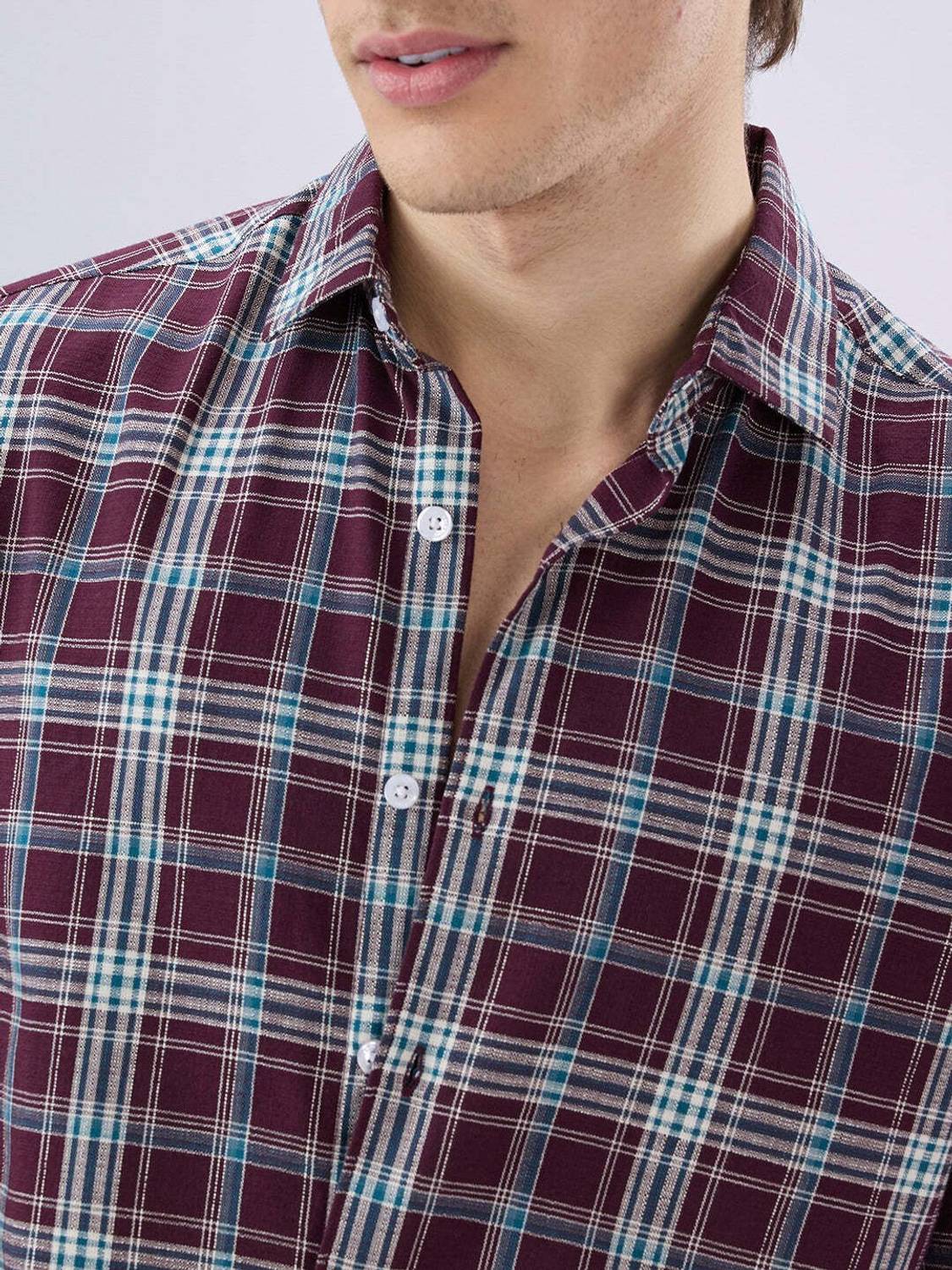 VASTRADO Men Checkered Multicolor Shirt - Image 3