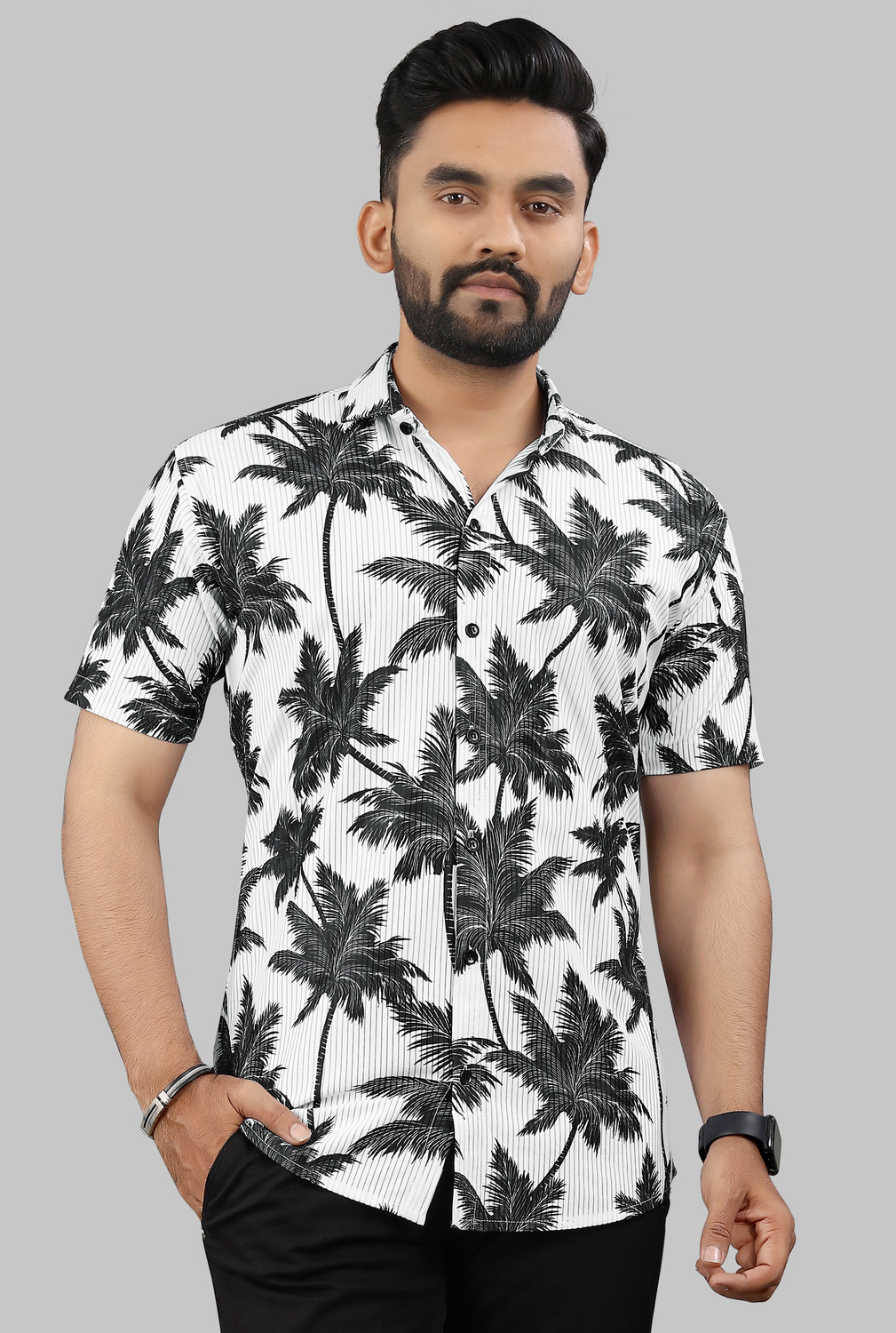 Image of Varidashi Men Printed Casual Multicolor Shirt