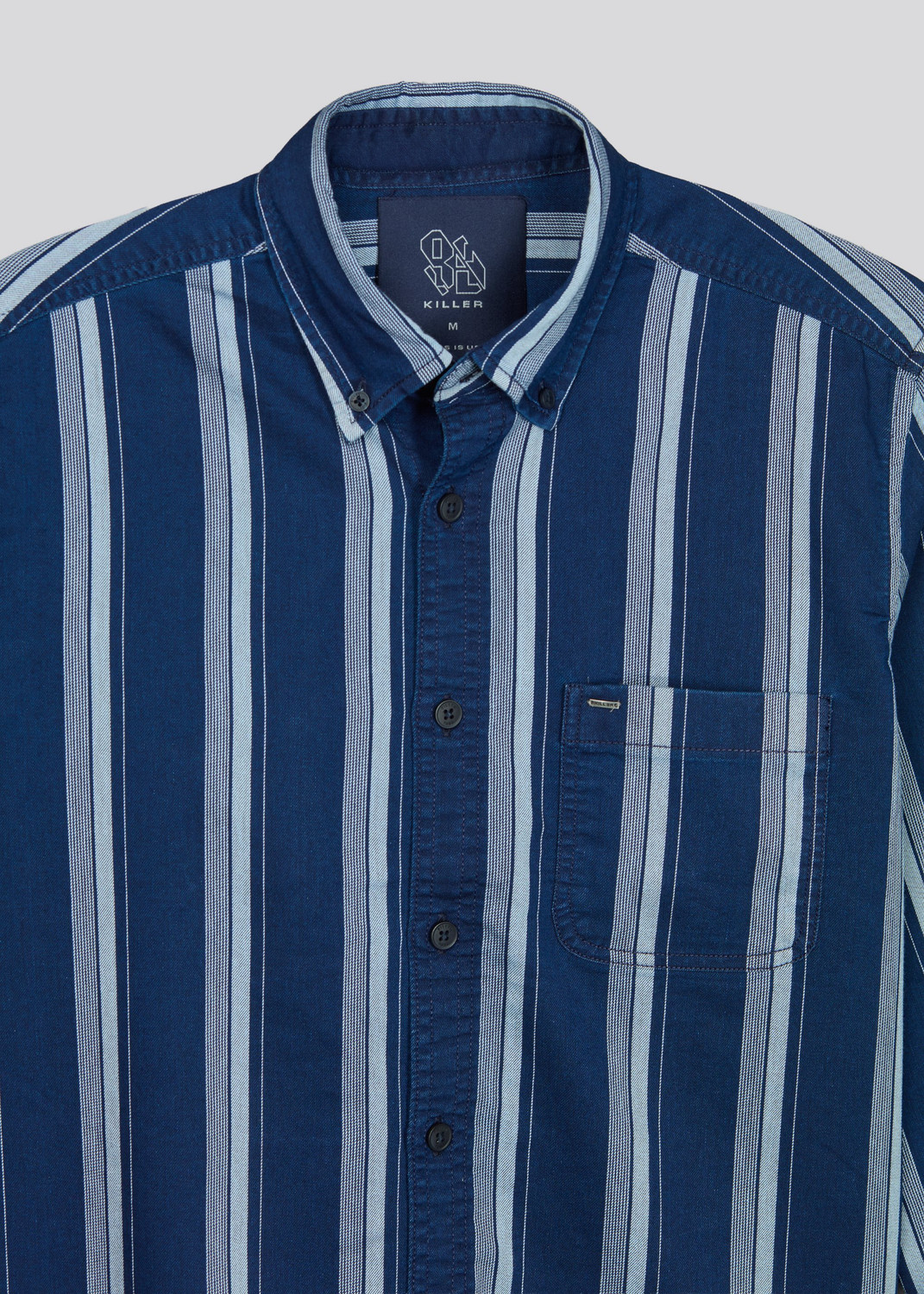 Image of KILLER Men Relaxed Fit Striped Casual Shirt