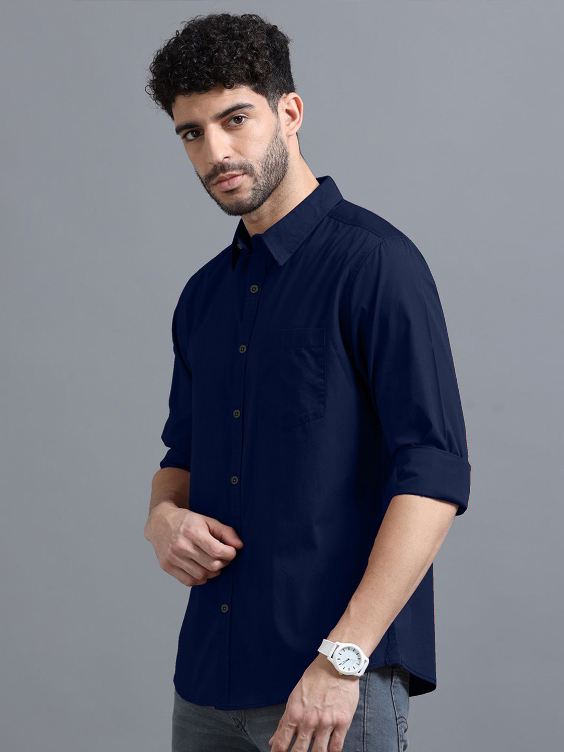 Image of METRONAUT Men Solid Casual Multicolor Shirt