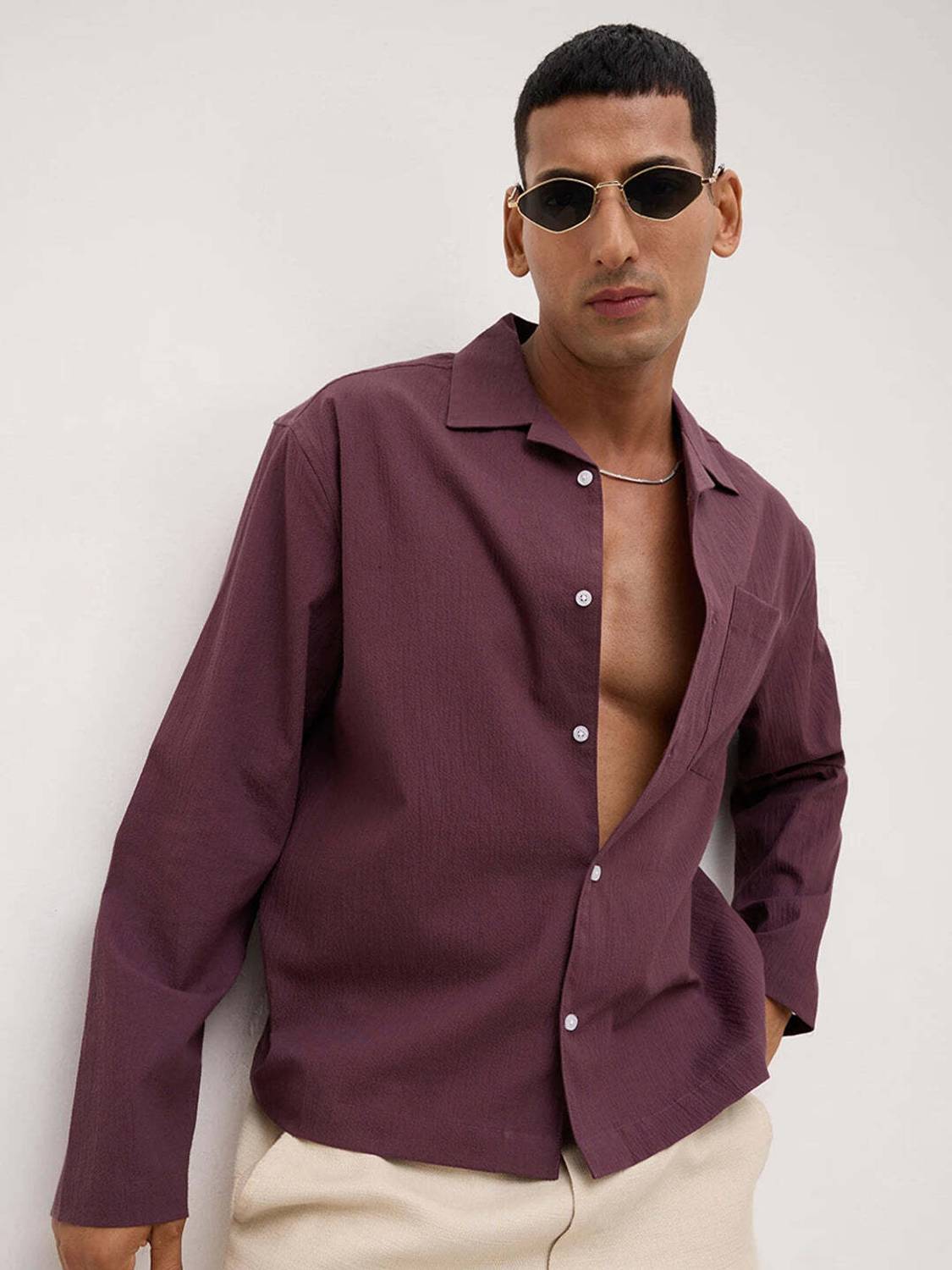 VASTRADO Men Purple Casual Shirt - Image 2