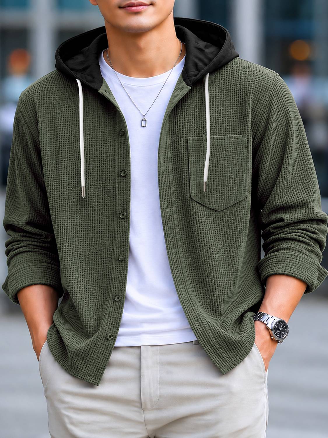 EyeBogler Men Light Green Casual Shirt - Image 3