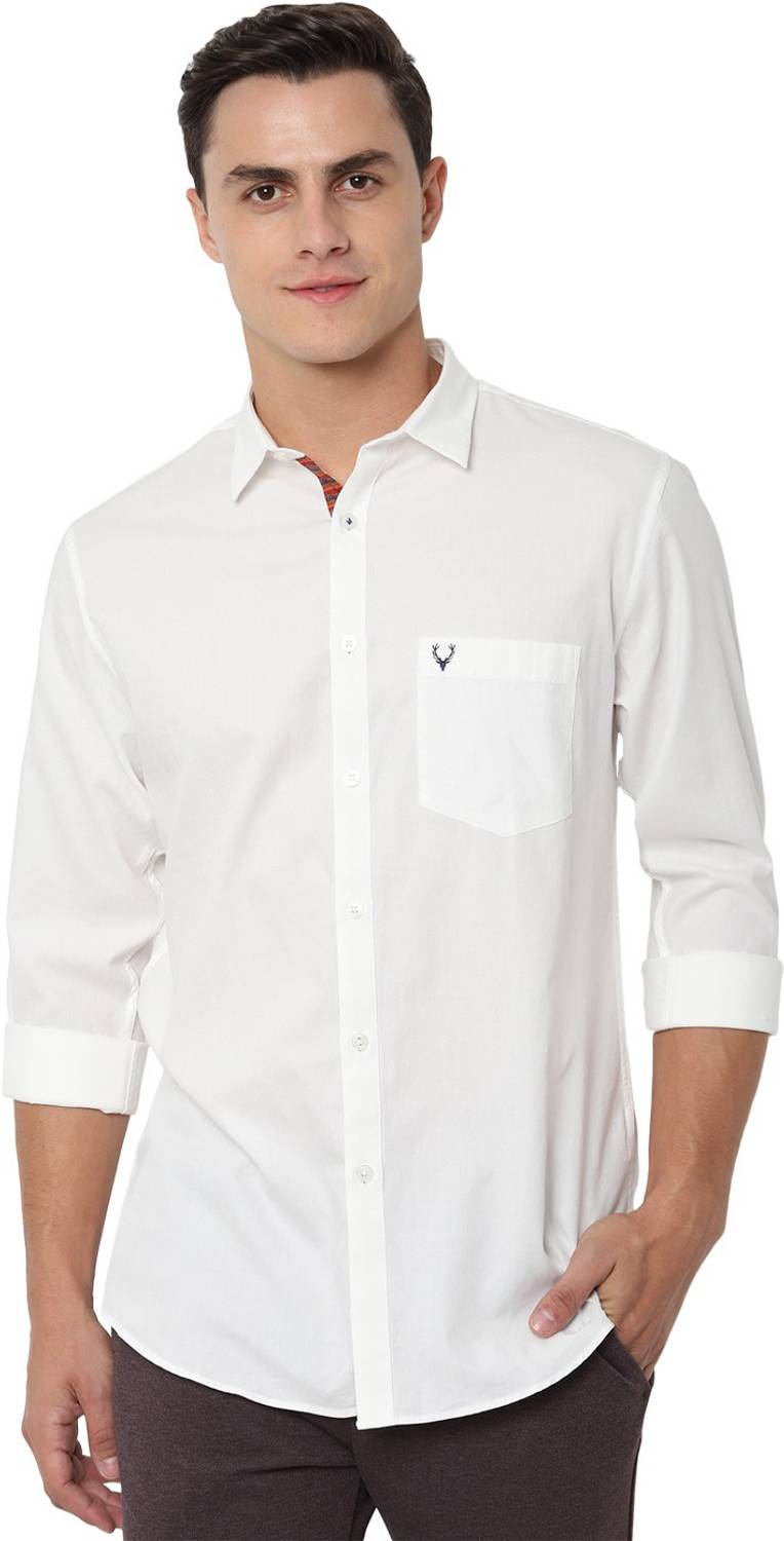 Allen Solly Men Solid Casual White Shirt