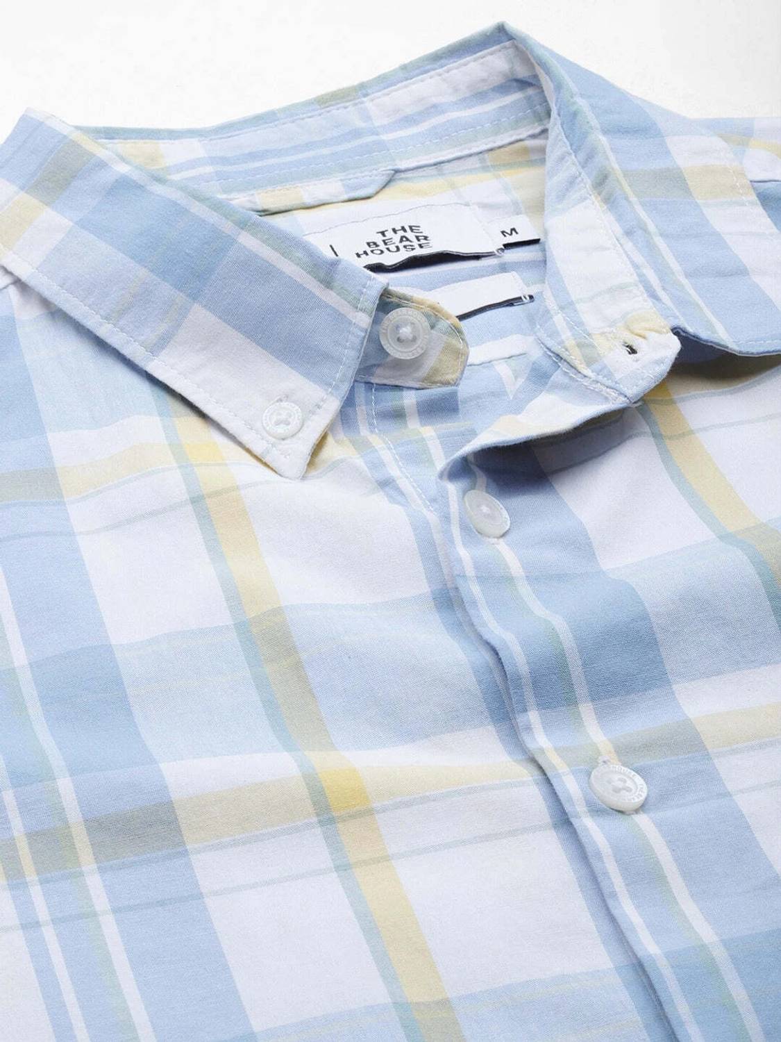 THE BEAR HOUSE Men Slim Fit Checkered Shirt - Image 2
