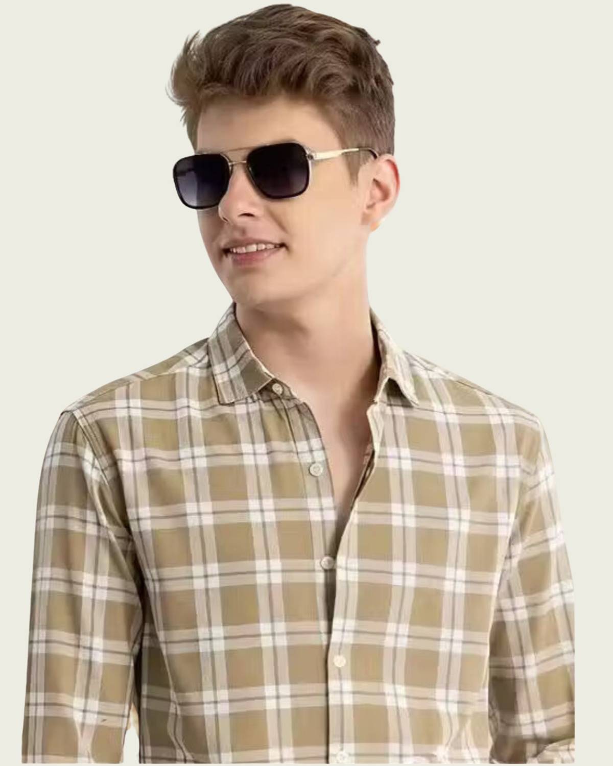 youth first Men Regular Fit Checkered Spread Collar Casual Shirt