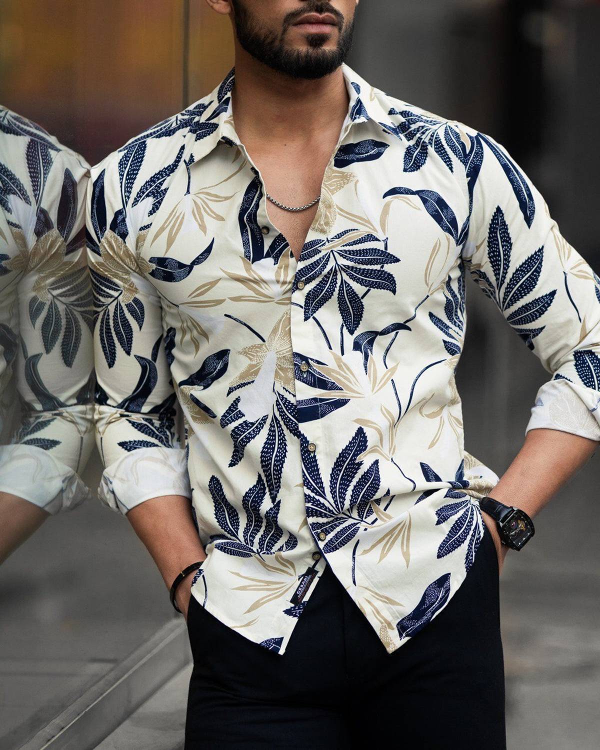 bridon creation Men Floral Print Casual Multicolor Shirt