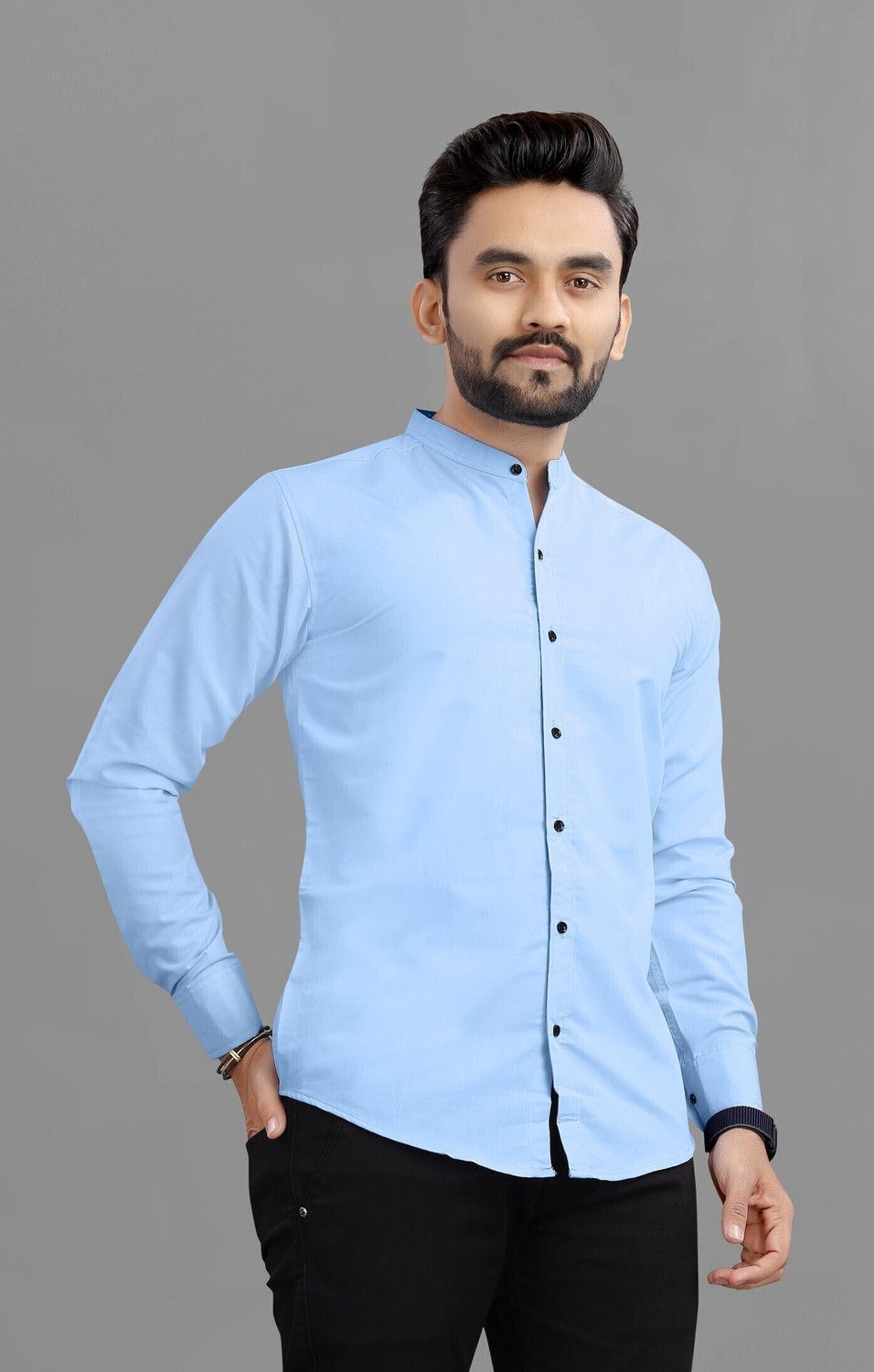 Image of VTEXX Men Solid Formal Multicolor Shirt