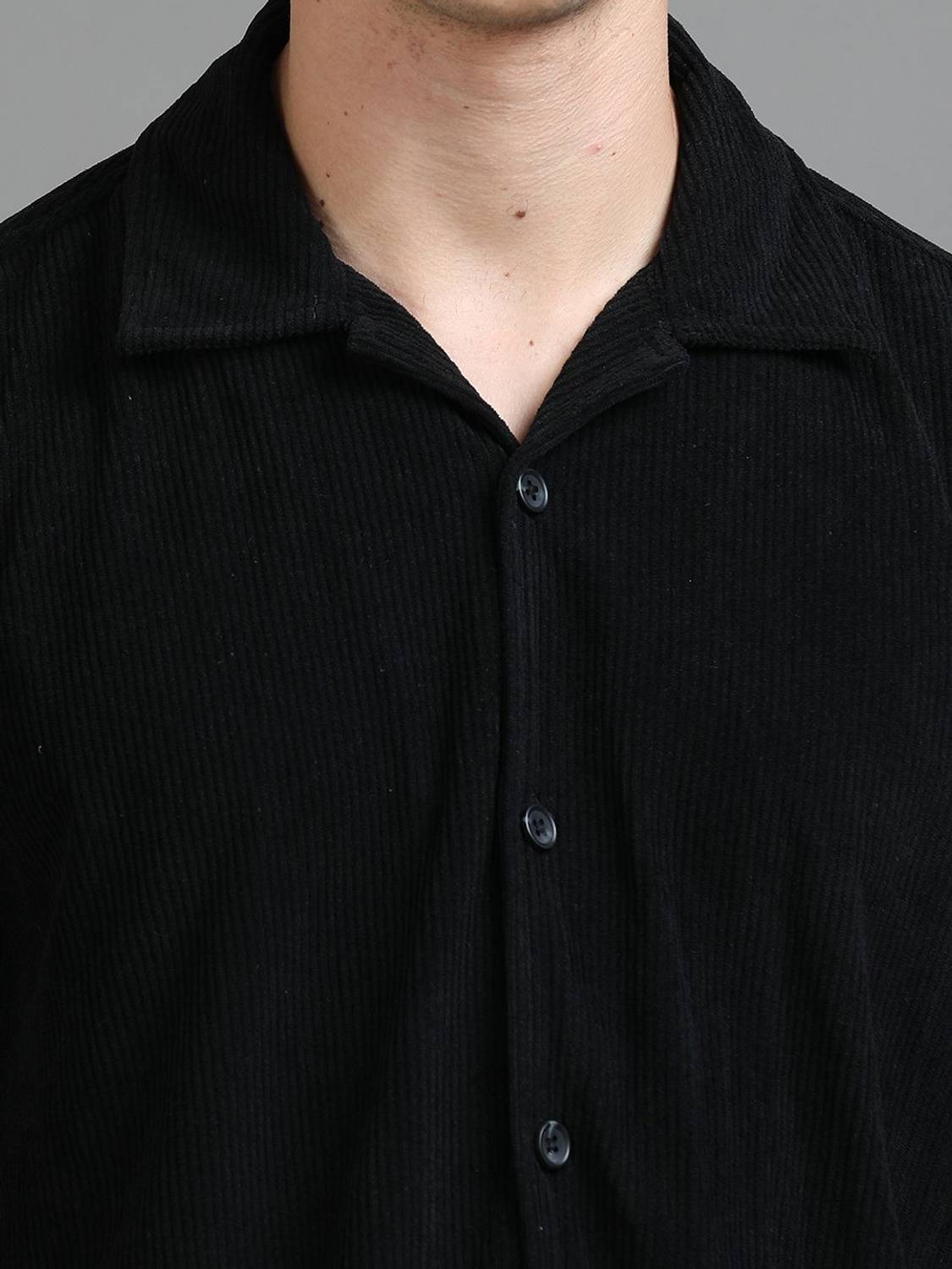 HERE&NOW Men Oversized Fit Solid Casual Shirt - Image 2