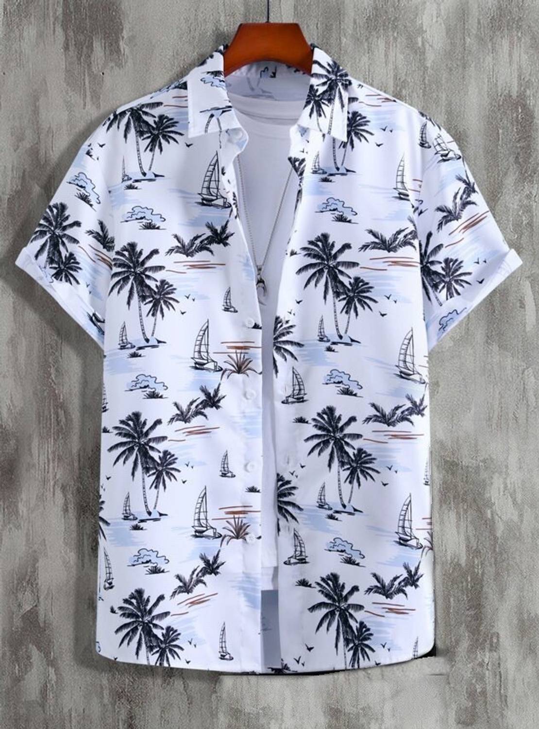 SEVENTEENSTITCH Men Printed Casual Black, Light Blue, White Shirt