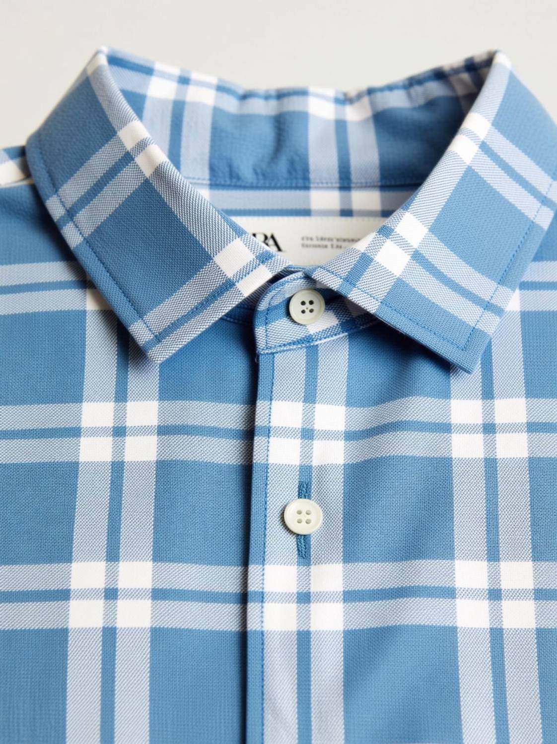 FUBAR Men Checkered Light Blue Shirt - Image 4