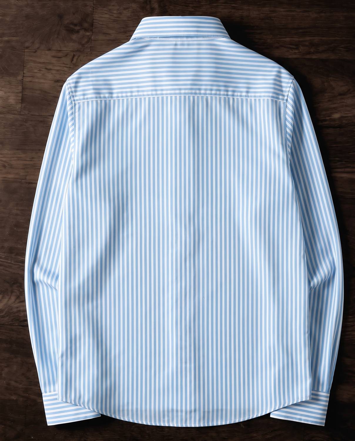 vdlooks Men Striped Casual Blue Shirt - Image 2