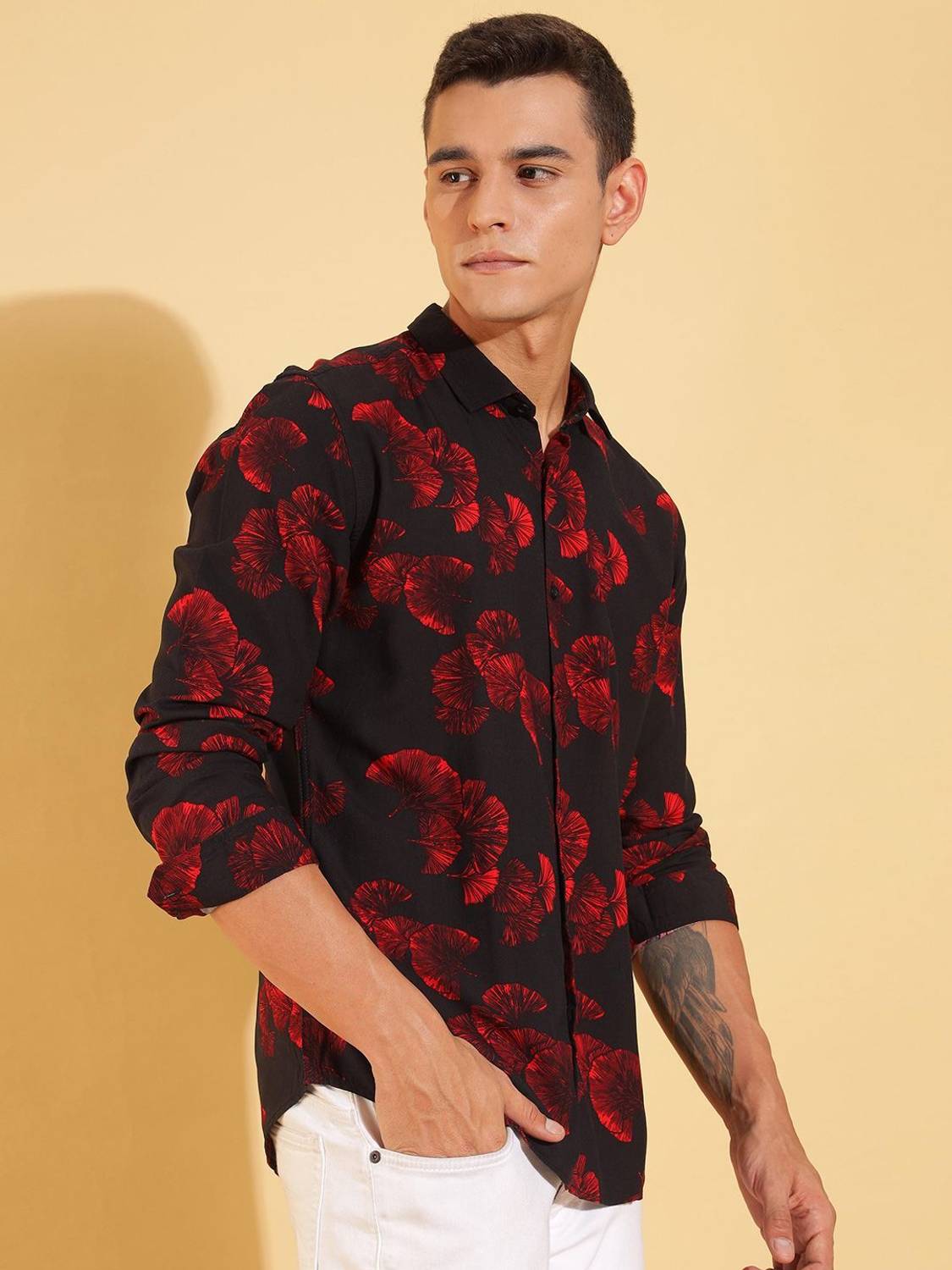 HERE&NOW Men Multicolor Printed Casual Shirt - Image 3