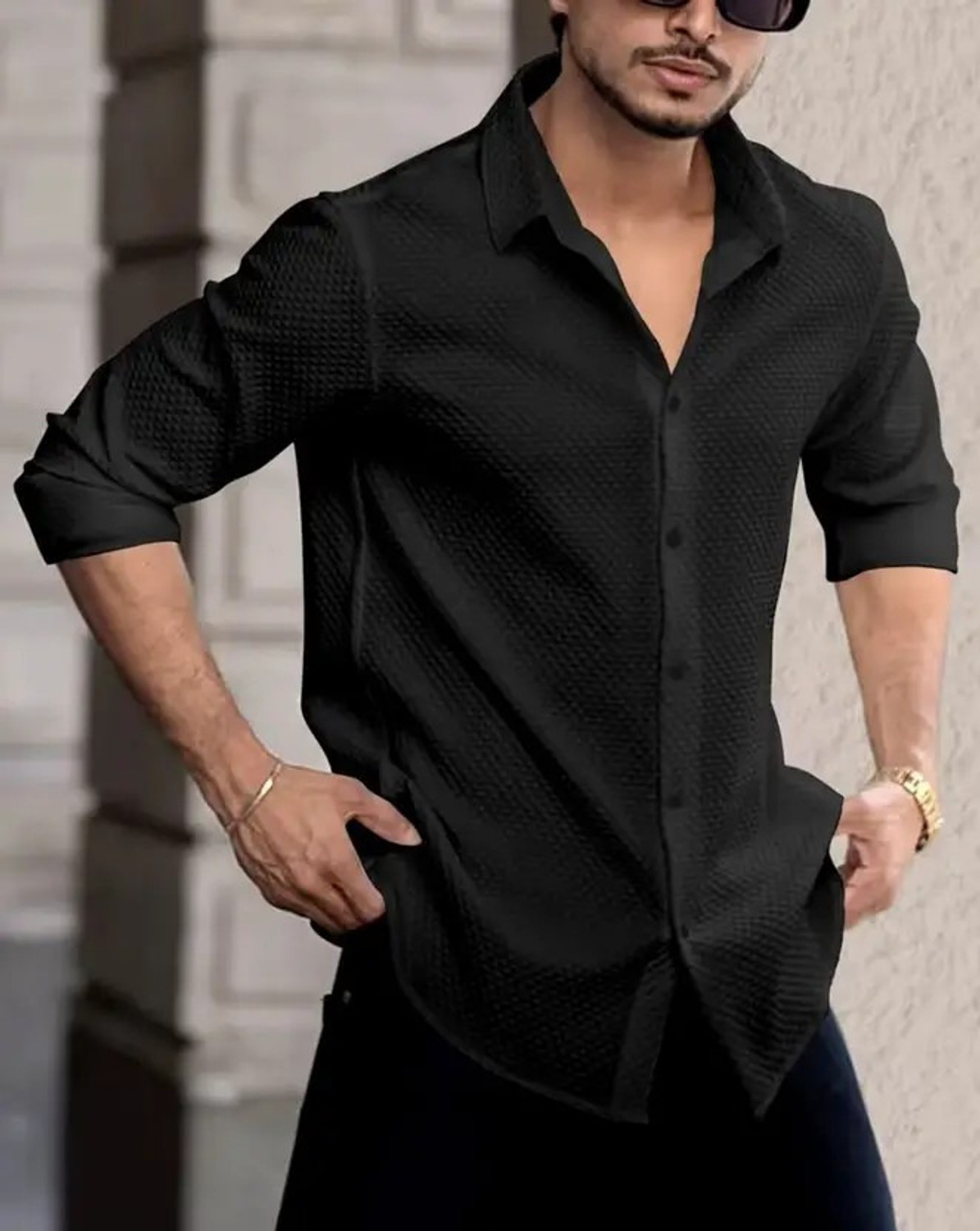 Formal Non Tuck Dress Shirts URRU Men's Muscle Dress Shirts Slim Fit Stretch Long Sleeve Casual Formal Non Tuck Dress Shirts URRU Men's Muscle Dress Shirts Slim Fit Stretch Long Sleeve Casual