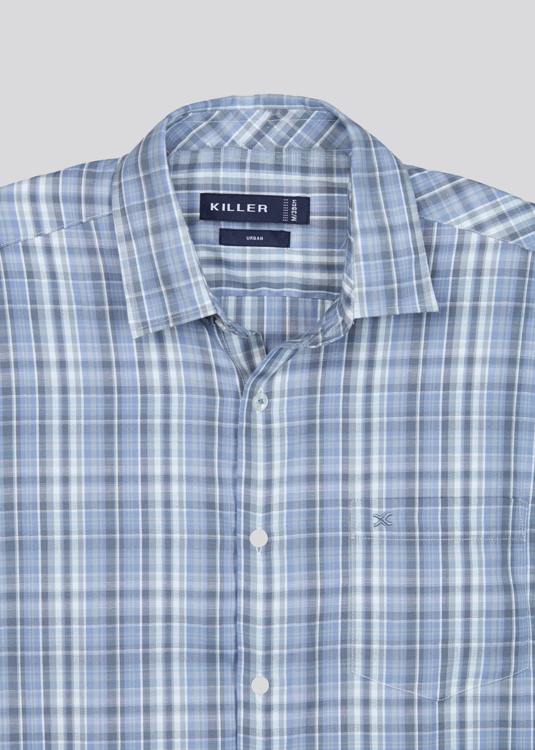 Image of KILLER Men Slim Fit Checkered Formal Shirt
